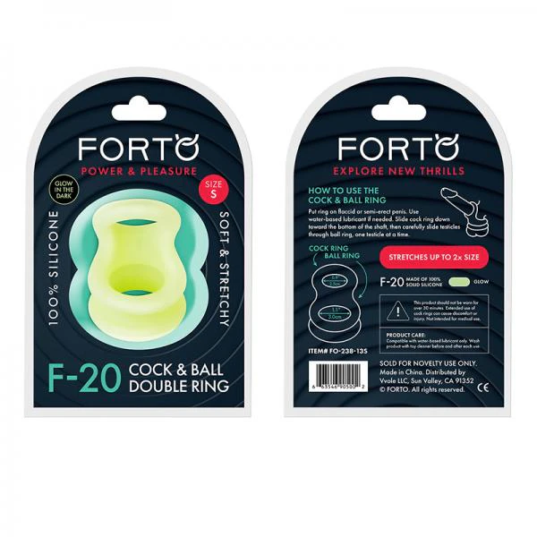 Forto F-20: Balls Stretcher Liquid Silicone 50-67 Mm Glow-in-the-dark