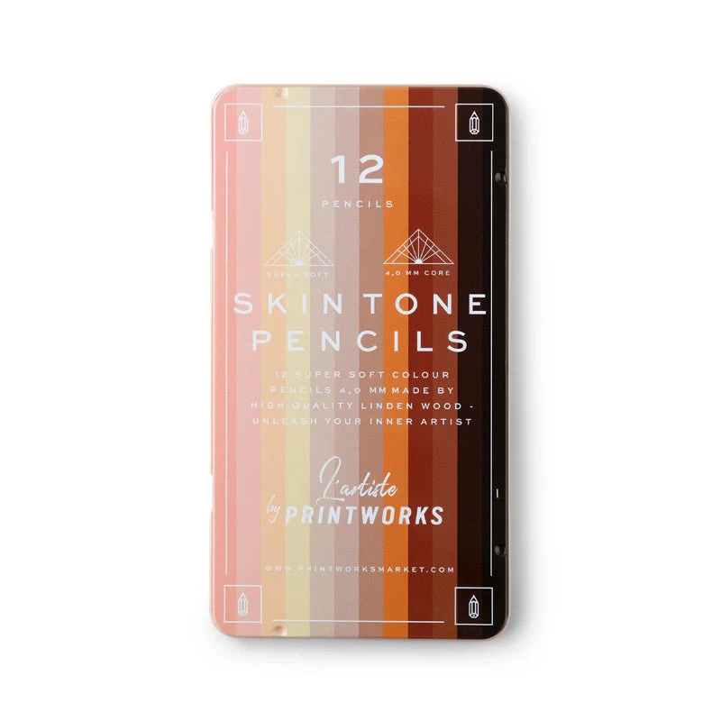 PRINTWORKS Colour Pencils (Set Of 12) - Skin Tone