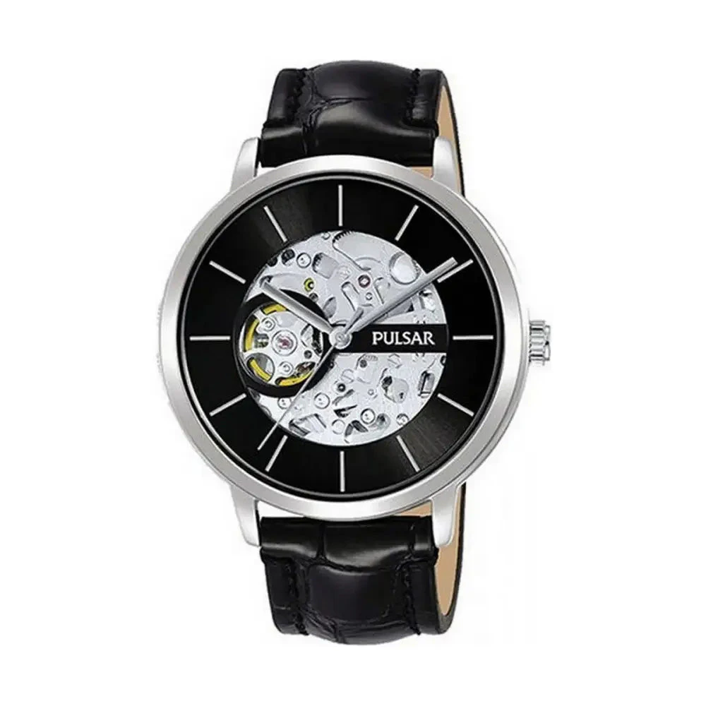 Pulsar P8A003X1 Mens Automatic Watch Black 42mm