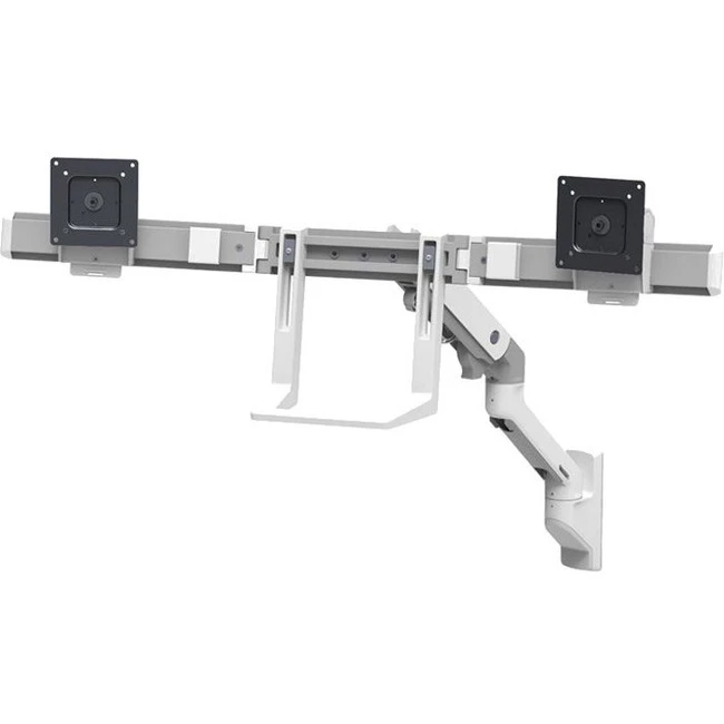 Ergotron Mounting Arm for Monitor, TV - White - 2 Display(s) Supported - 81.3 cm (32") Screen Support - 15.88 kg Load Capacity - 100 x 100, 75 x 75