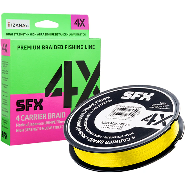 Sufix SFX 4X Braided Line 15lb 150yds Yellow