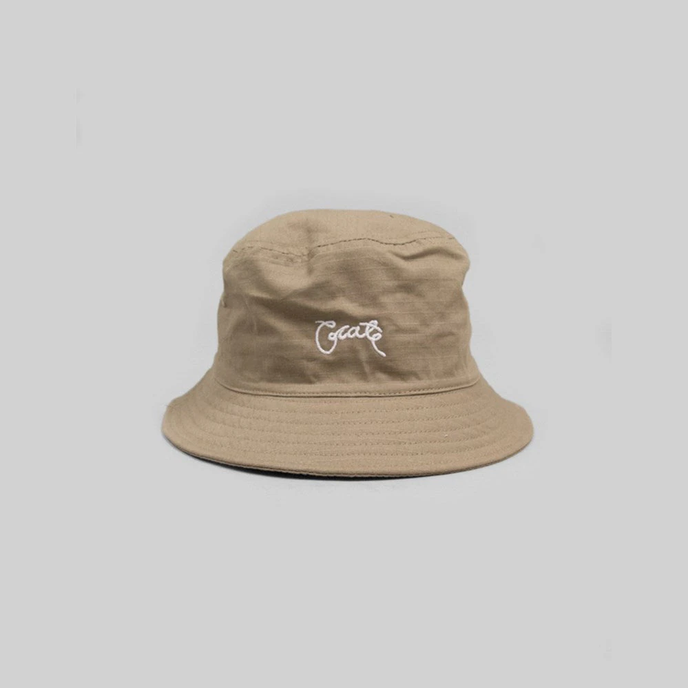 Crate Unisex Scripted Bucket Tan