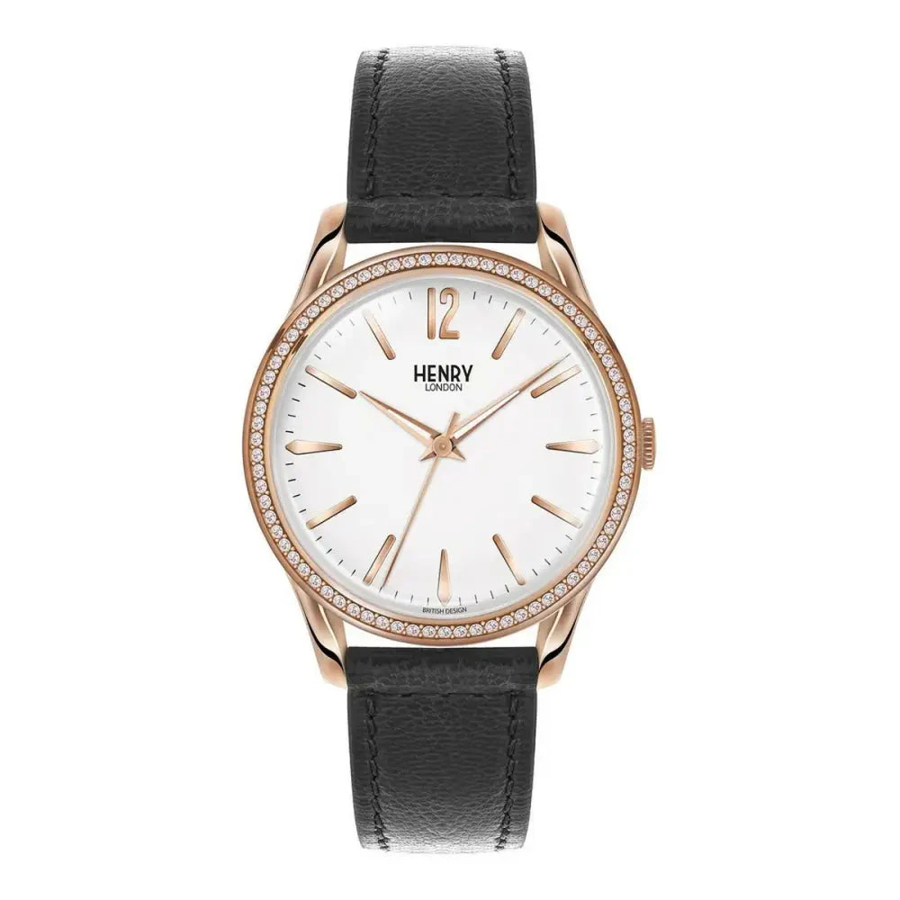 Henry London Hl39-ss-0032 Ladies Quartz Watch White 39mm