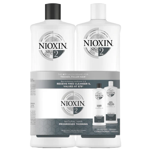 Nioxin System 2, Litre DUO Pack 1 Litre x 2