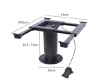 Adjustable Height Table Leg and Turntable Sliding System for Caravan RV