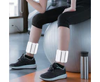 1 Pair of Adjustable Wrist Ankle Weights Unisex Strength Training Set Walking Running Gym-White