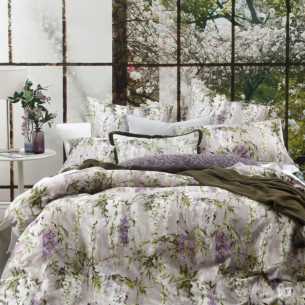 MM Linen Floribunda 300 TC Cotton Quilt Cover Set