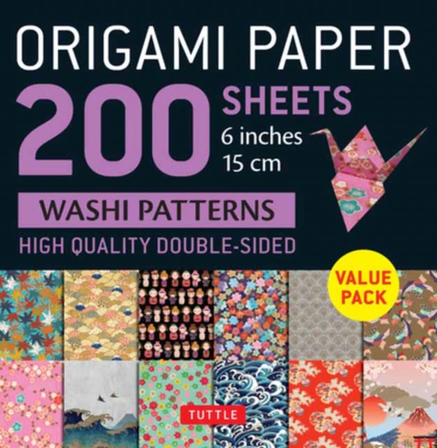 Origami Paper 200 sheets Washi Patterns 6 15 cm