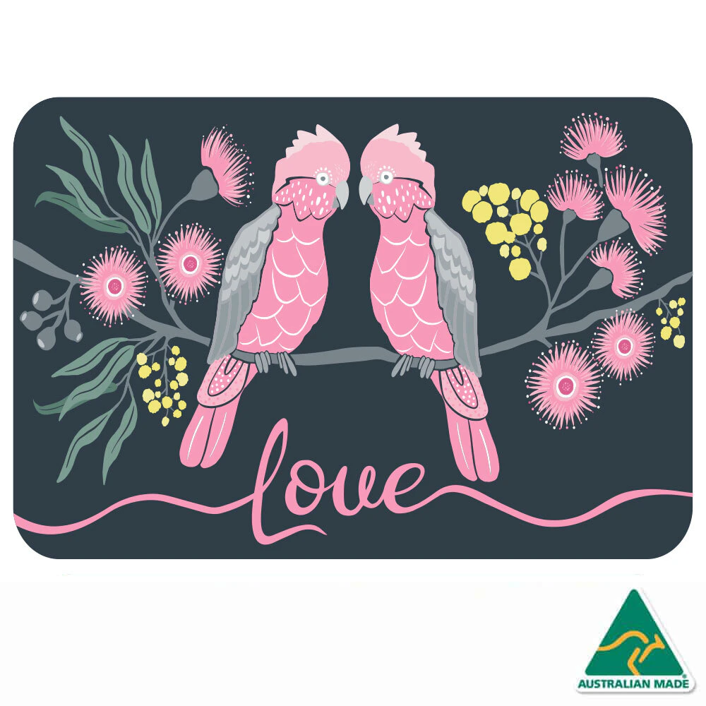 Love Birds Design | Mousepad / Placemat | Recycled Rubber