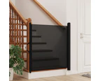 Retractable Pet Gate Black 117.5x125 cm