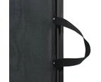 Retractable Pet Gate Black 117.5x125 cm