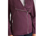 MILLERS - Womens Jacket -  Suedette Biker - Purple