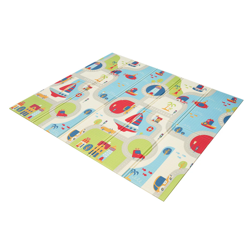 Playpals Kids Play Mat Baby Crawling Double Folding Pad XPE Foam Non-slip Carpet