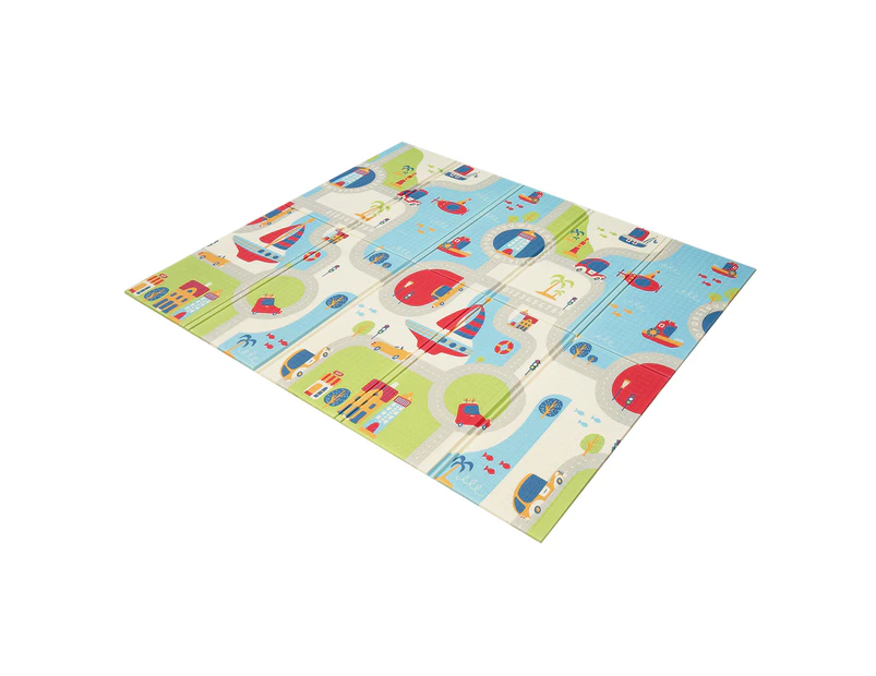 Playpals Kids Play Mat Baby Crawling Double Folding Pad XPE Foam Non-slip Carpet