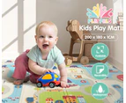 Playpals Kids Play Mat Baby Crawling Double Folding Pad XPE Foam Non-slip Carpet