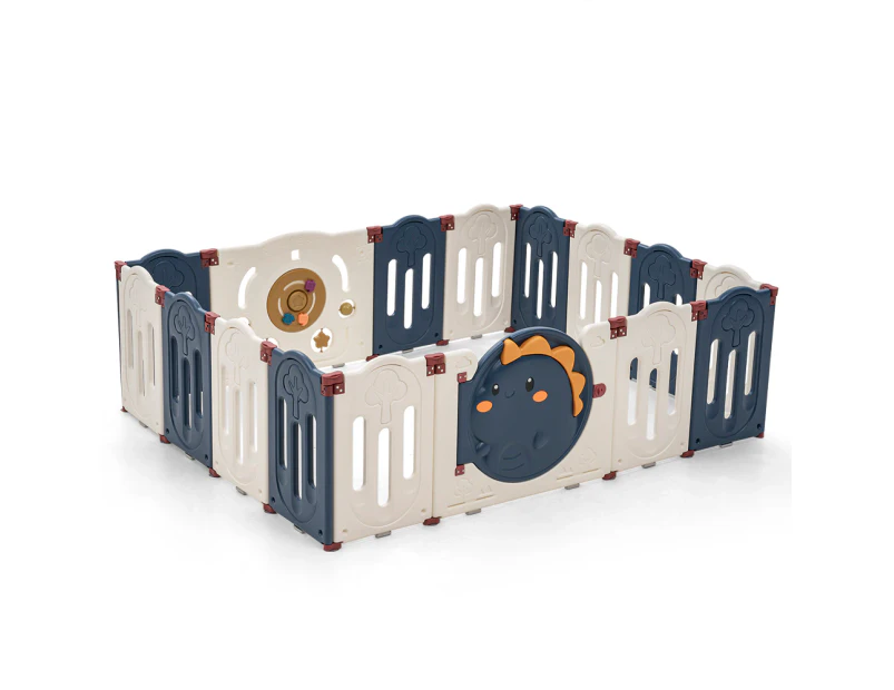 Playpals Kids Playpen Baby Large Safety Gate Toddler Fence Child Play 16 Panels