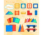 Playpals Kids Magnetic Tiles Blocks Building Educational Toys Child Gift 120PCS