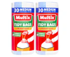 2 x 30pk Multix Medium 27L Drawtight Tidy Bags