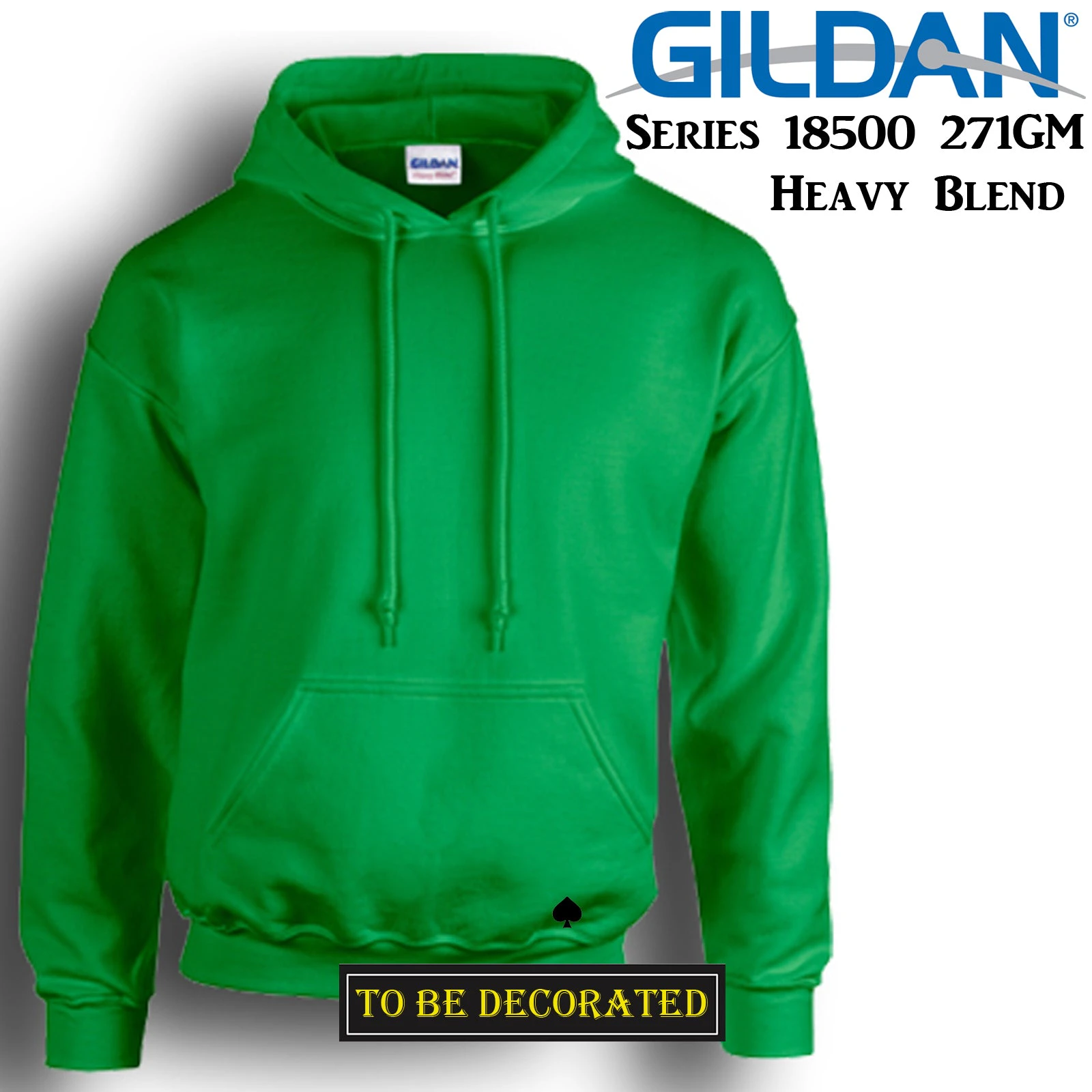 Gildan Irish Green Hoodie Heavy Blend Hooded Sweat Mens Pullover