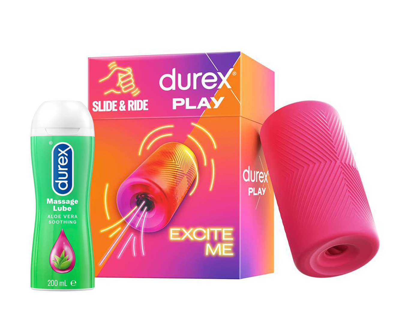 Durex Play Slide & Ride Masturbation Sleeve w/ Massage Lube | Catch.co.nz