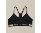 4x Bonds Sports Seamless Racer Back Crop Top Girls Black White Bras UXNK2A Bulk