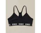 4x Bonds Sports Seamless Racer Back Crop Top Girls Black White Bras UXNK2A Bulk