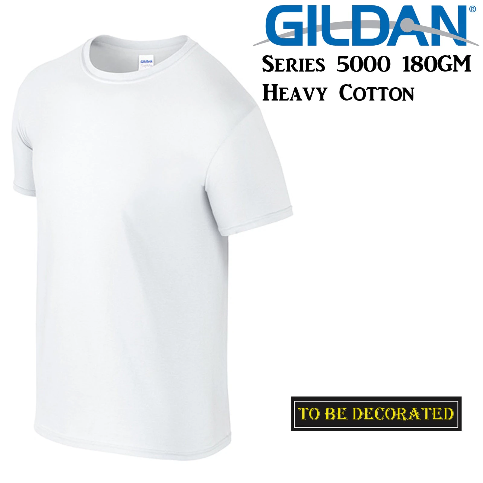 Gildan T-SHIRT White Basic tee S M L XL XXL 3XL 4XL 5XL Men's Heavy Cotton