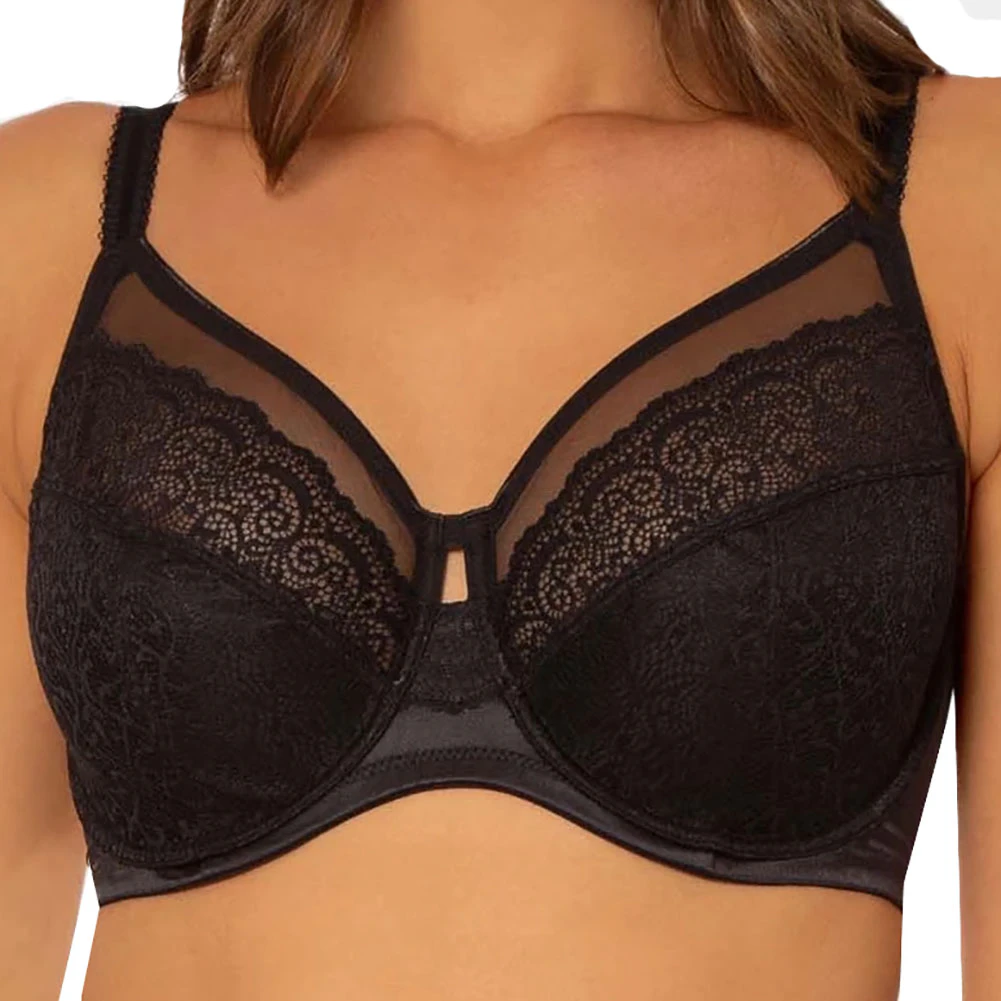 Triumph Sheer Lace Underwire Bra 10203155 Black