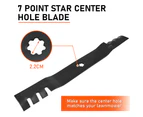 2pcs Replacement Lawn Mower Toothed Blades Aluminum Alloy Set Fits For John Deere Using 7 Point Star Centre Mower Accessories