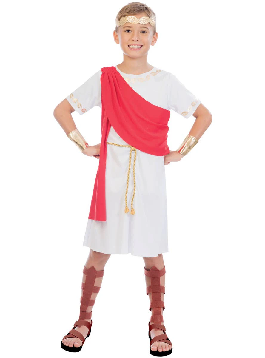 Ancient Roman Toga Boys Fancy Dress Costume Boys