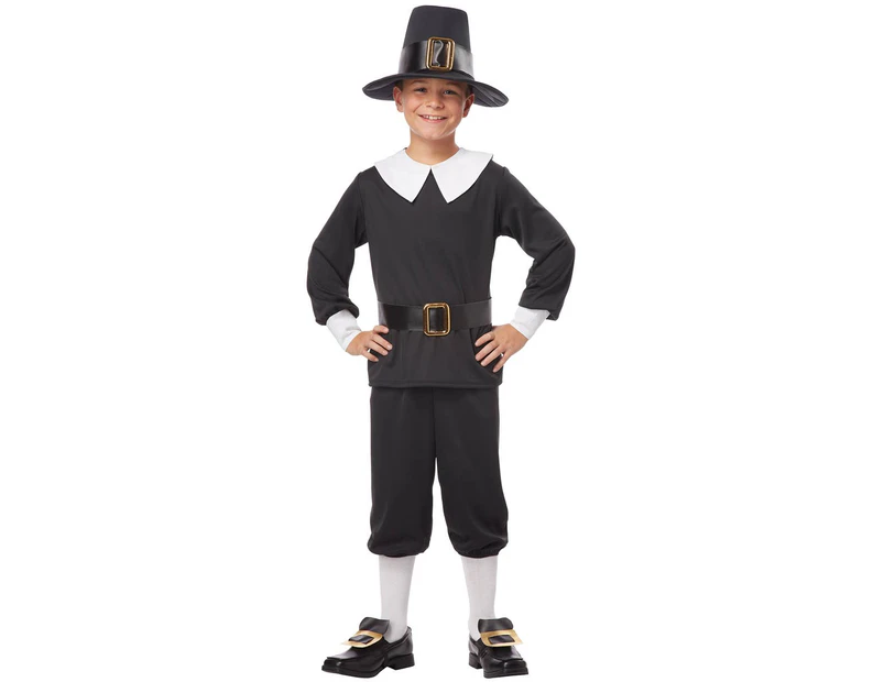 Olden Day Boys Thanksgiving Pilgrim Dress Up Costume Boys