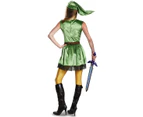 Teen Girls Deluxe Legend of Zelda Link Costume - Genuine Disguise & New