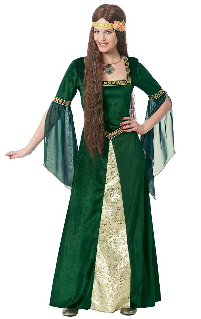 Renaissance Lady Womens Maid Marion Costume Womens