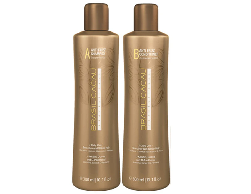 Brasil Cacau Anti Frizz Shampoo & Conditioner Duo 300ml