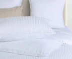 CleverPolly Premium Waffle Microfibre Quilt Cover Set - White