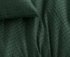 CleverPolly Premium Waffle Microfibre Quilt Cover Set - Green