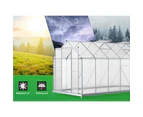 ALFORDSON Greenhouse Aluminium Polycarbonate Garden Storage Shed 4.4x2.4x2.1M