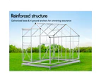 ALFORDSON Greenhouse Aluminium Polycarbonate Garden Storage Shed 2.5x1.9x1.8M