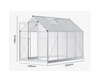 ALFORDSON Greenhouse Aluminium Polycarbonate Garden Storage Shed 2.5x1.9x1.8M