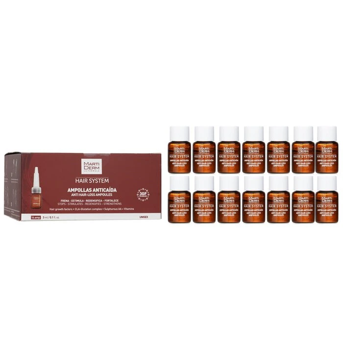 Martiderm Hair System Anti HairLoss Ampoules 14 Ampoulesx3ml