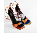 RAID Dawson Strappy Heel in Orange Multi