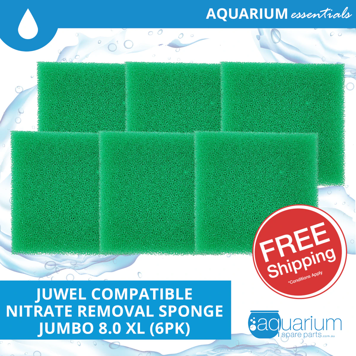 JUWEL Compatible Nitrate Removal Sponge - Jumbo 8.0 - X-Large (6pk)