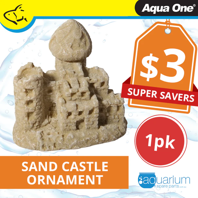 Aqua One Small Sand Castle Ornament 11.1x9x9.8cm (37935)