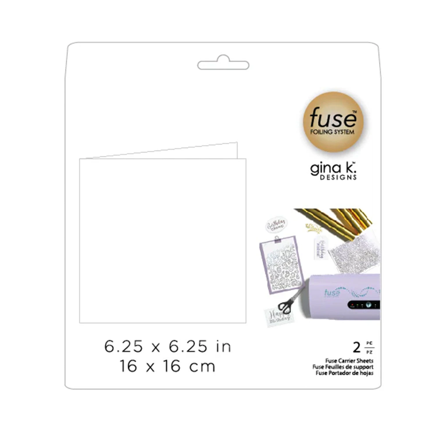 Gina K Designs Fuse Foiling System Carrier Sheets 2-pack