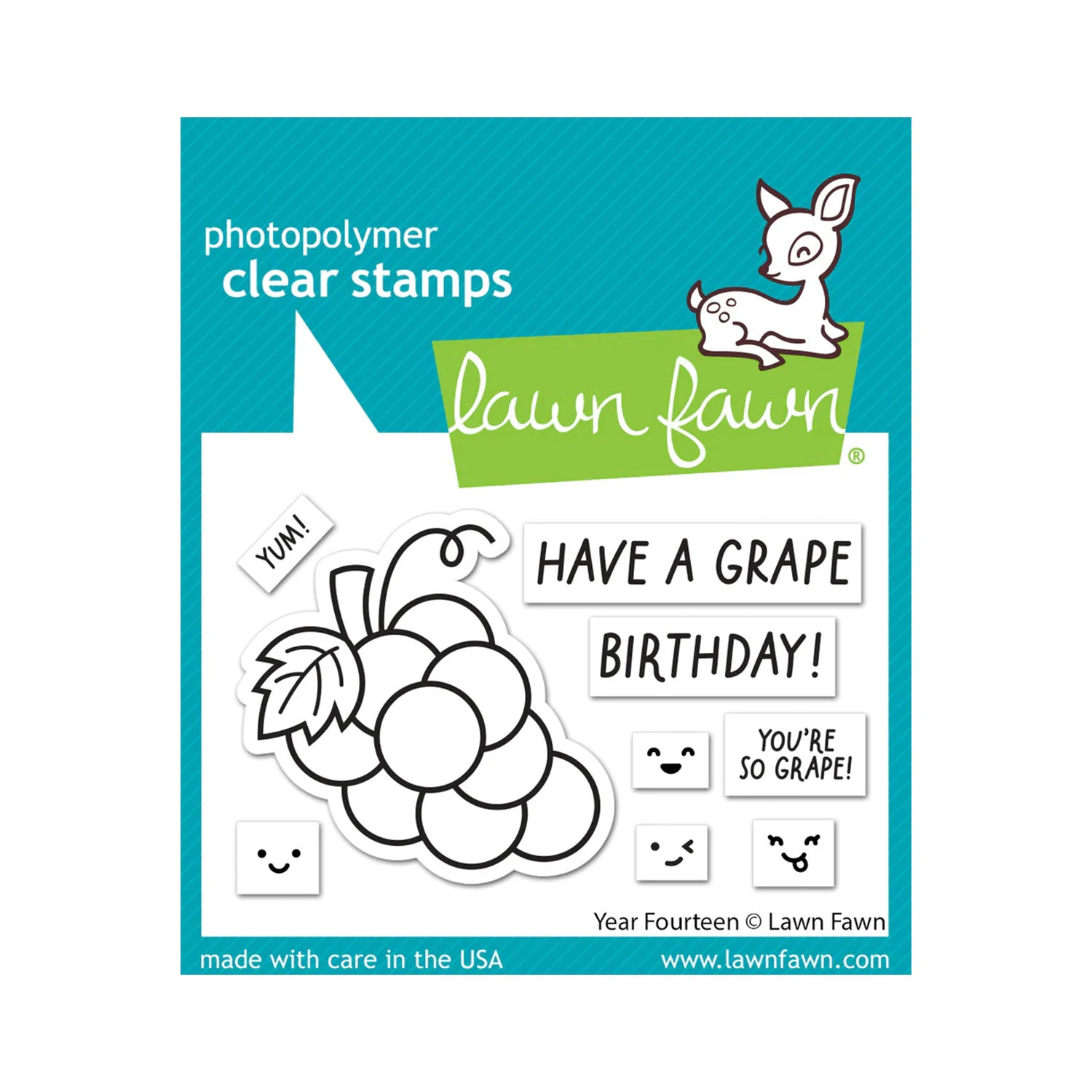 Lawn Fawn Clear Stamp Set - Year Fourteen