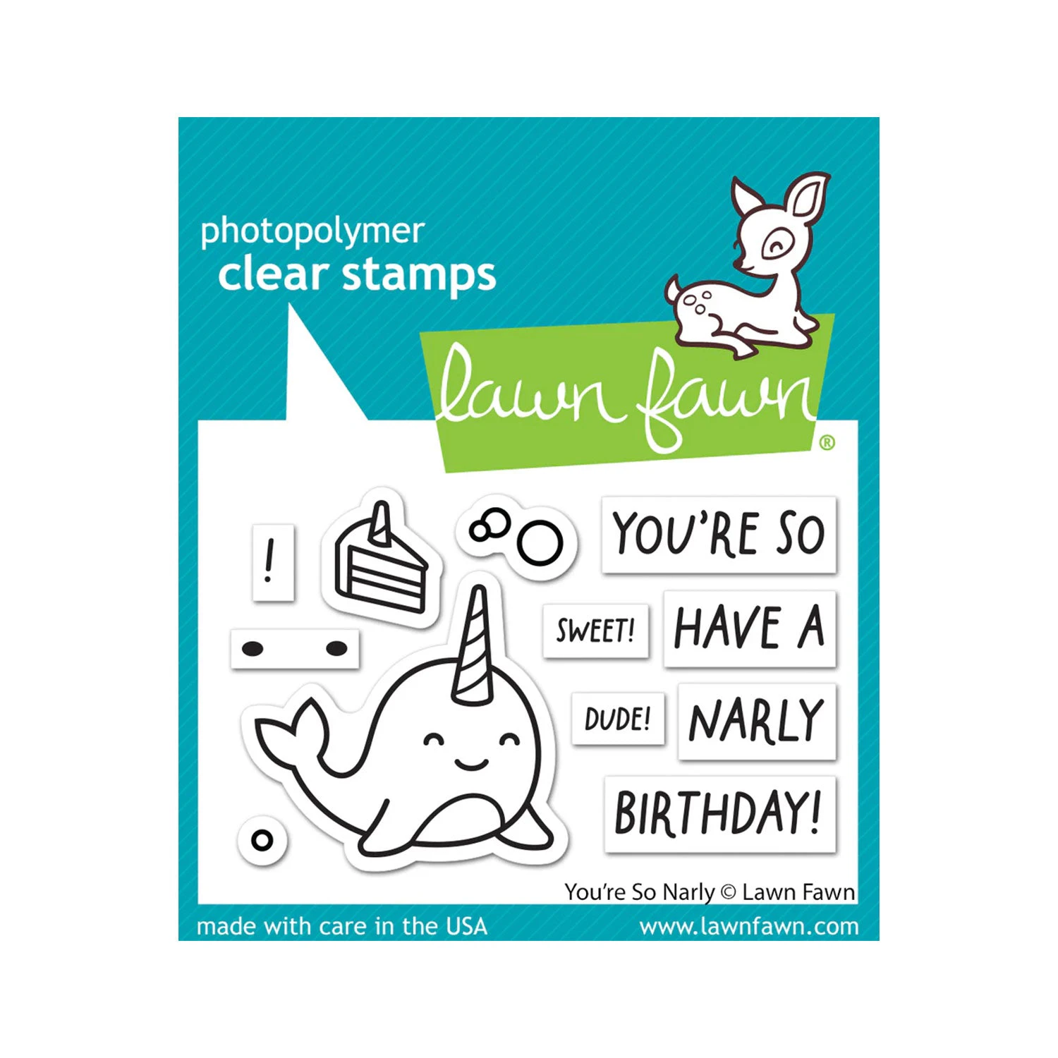 Lawn Fawn Clear Stamp Set - You're so Narly