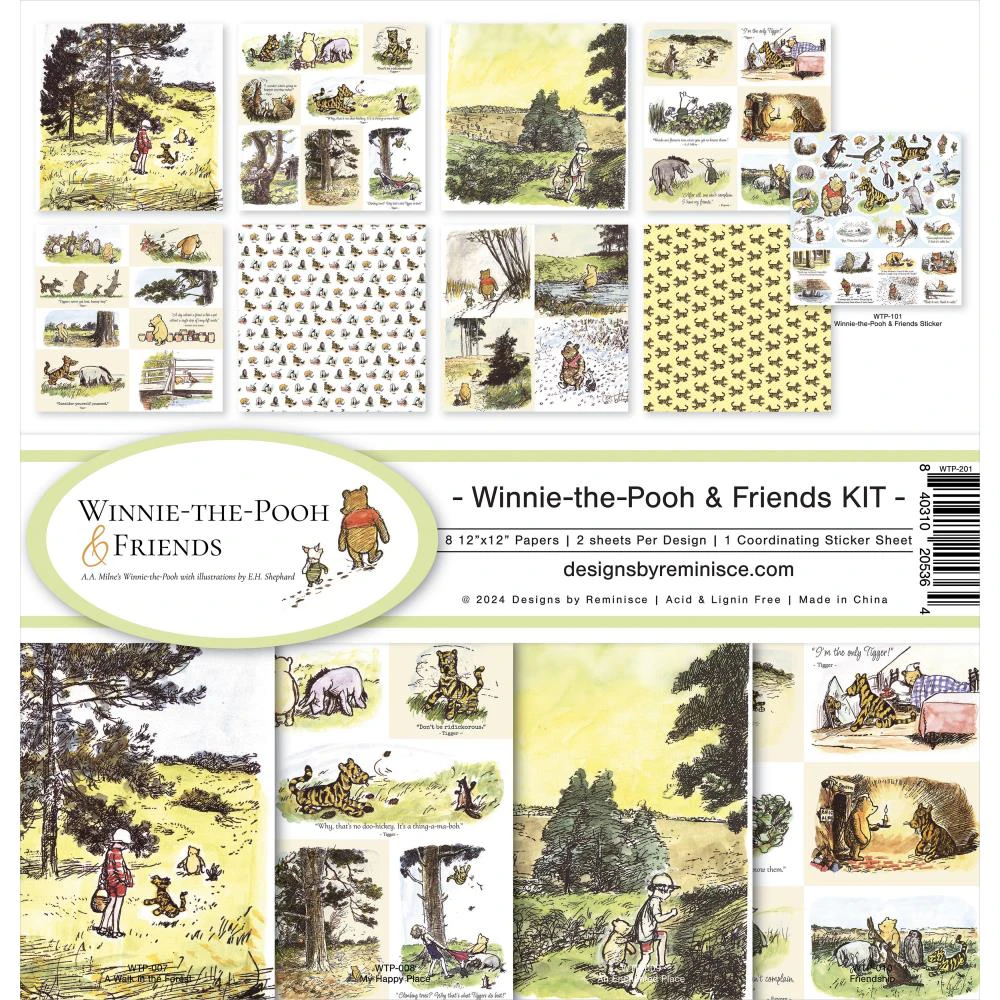 Reminisce Collection Kit 12"X12" Winnie The Pooh And Friends