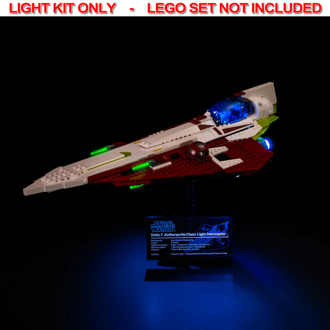 Light My Bricks - Light Kit For Lego Ucs Obi-Wan's Jedi Starfighter 10215