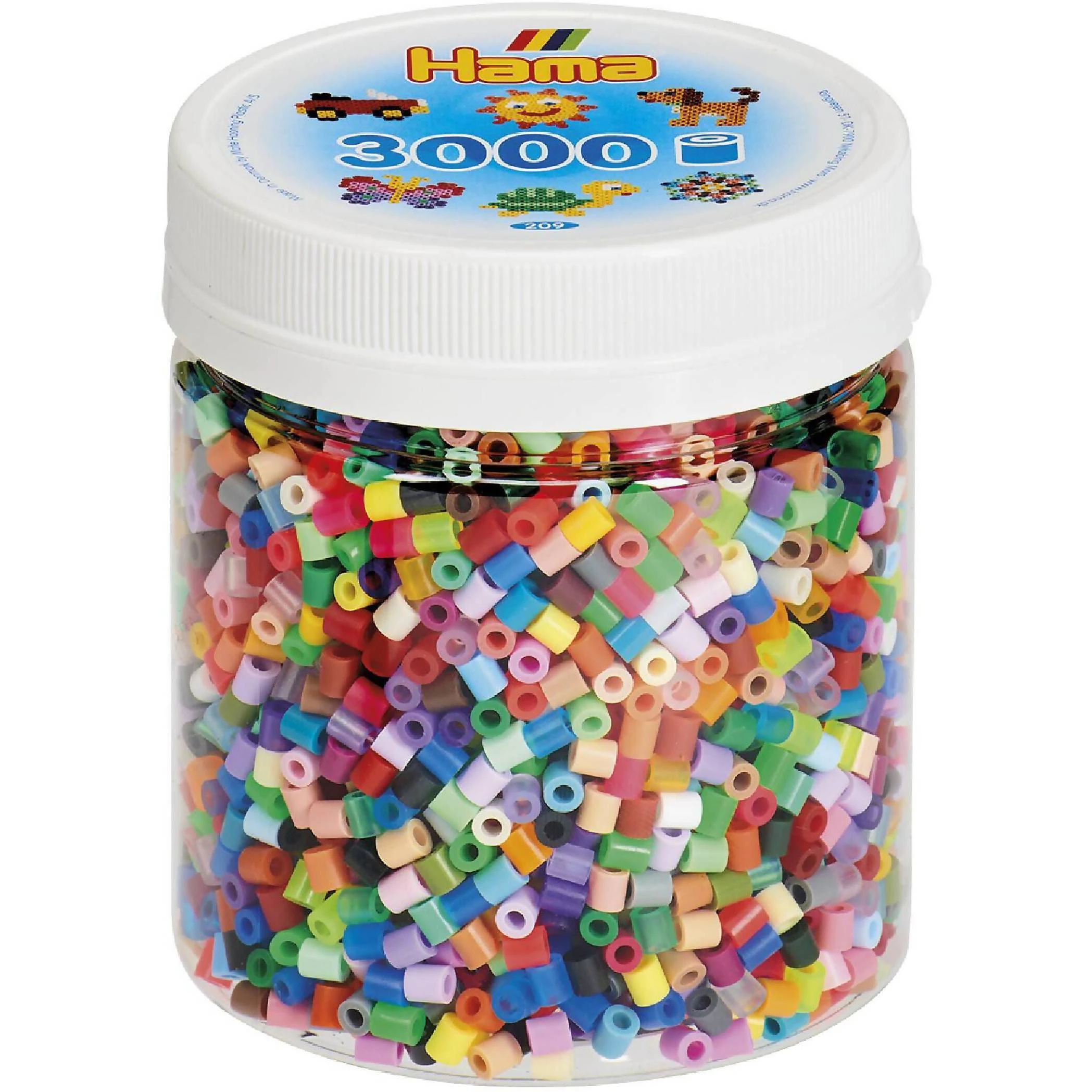 Hama - Beads 3000 Pieces Bag All Colours - Gdhama