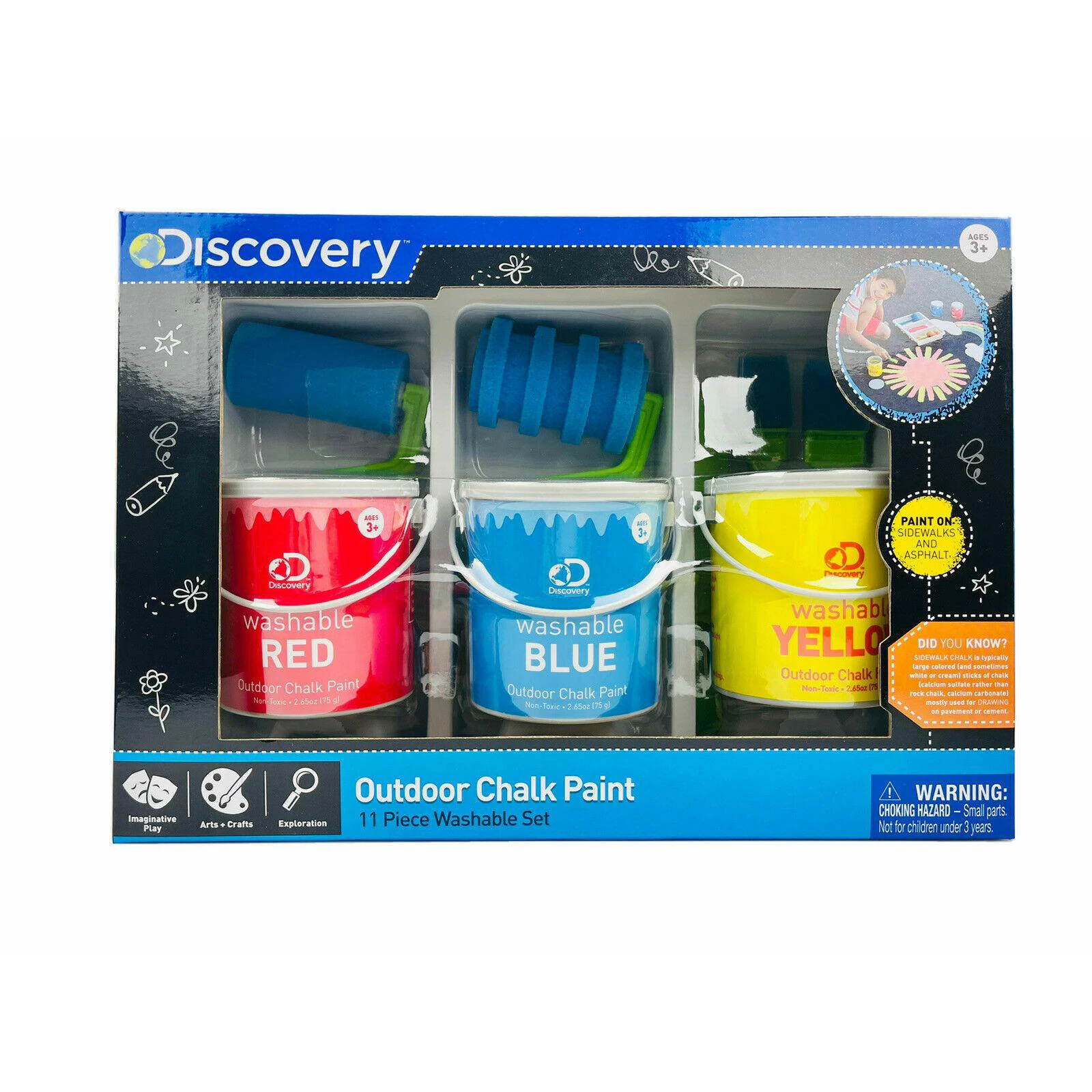 Discovery Kids - Outdoor Chalk Paint Set Washable